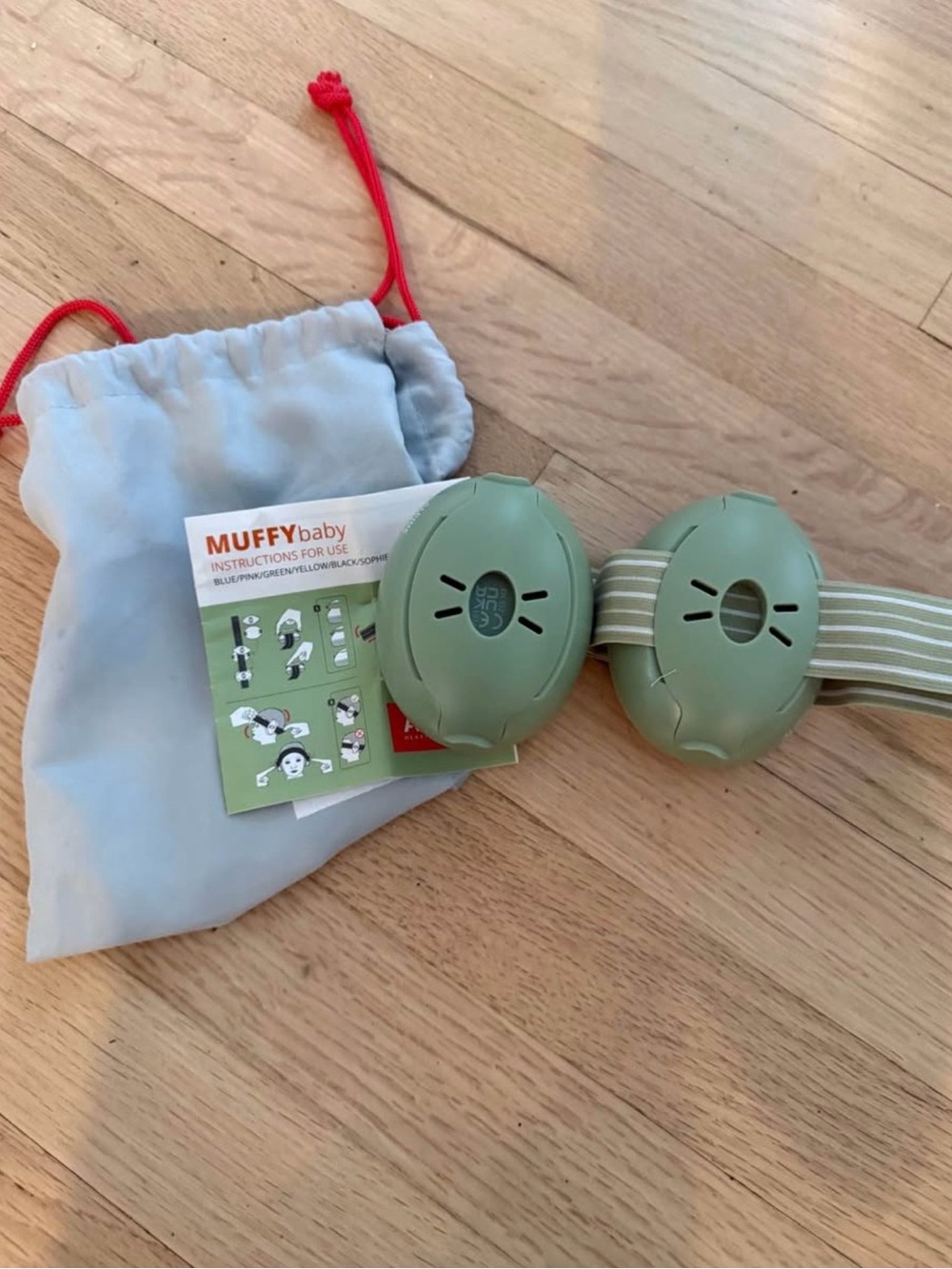 Muffybaby ear protector in Sage Green
